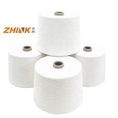 NE20/1 원시 백색 시로 컴팩트 가닥 직물 80% 폴리에스터 20% 비스코스