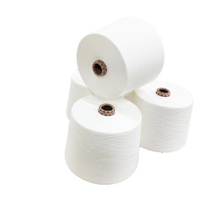 SIRO COMPACT SPUN Ne30/1 100% 재활용 된 폴리에스터 원시 흰 가재
